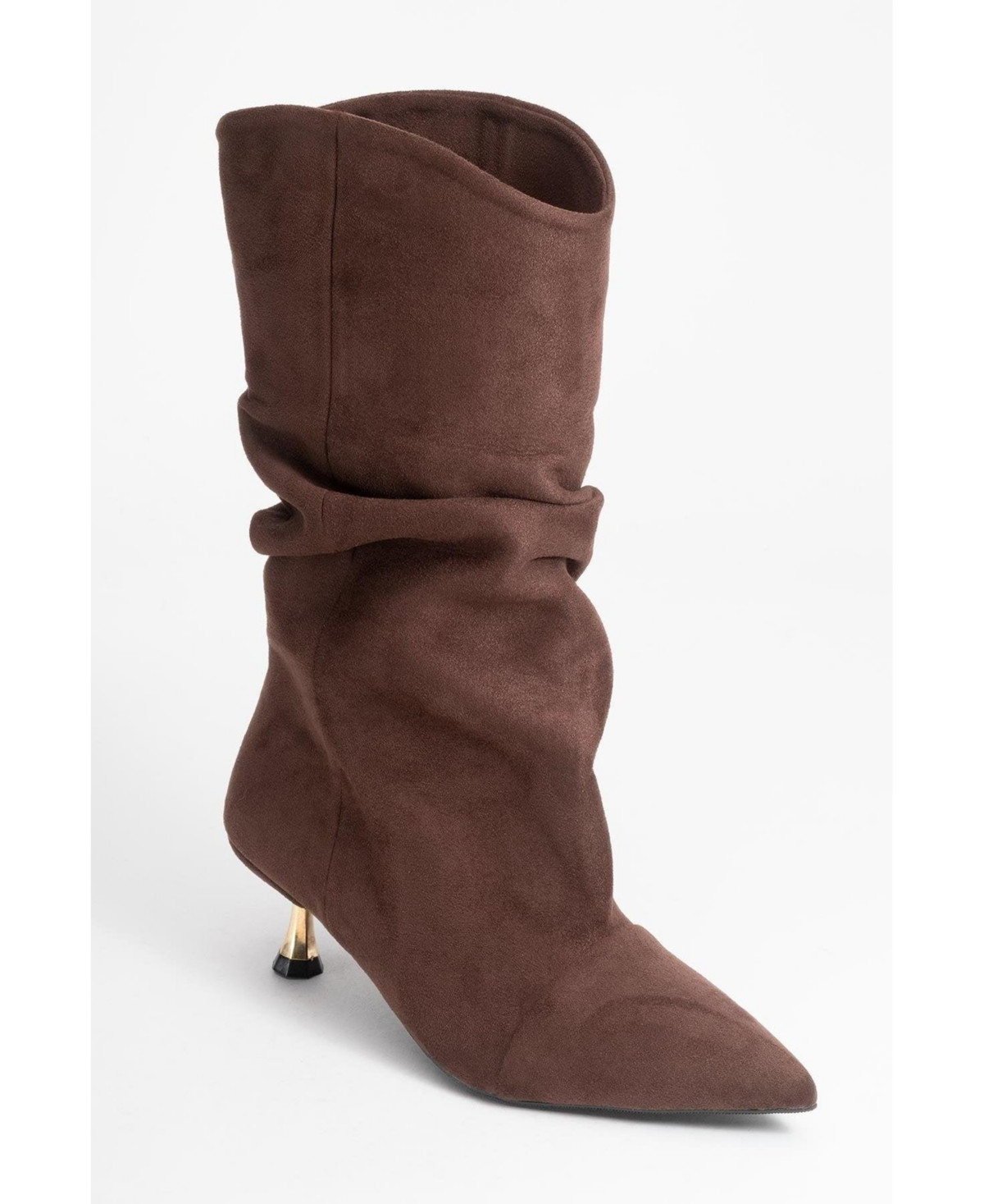 Prologue Shoes Stein Pointed Toe Boot (Women) - Brown suede faux leather | Macy's
