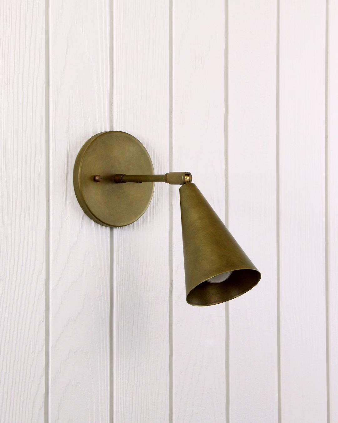 Task Wall Sconce - brass adjustable swivel wall mount spotlight lamp light mid-century inspired c... | Etsy (US)