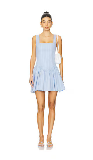 WeWoreWhat Corset Peplum Mini Dress in Blue. - size 4 | Revolve Clothing (Global)