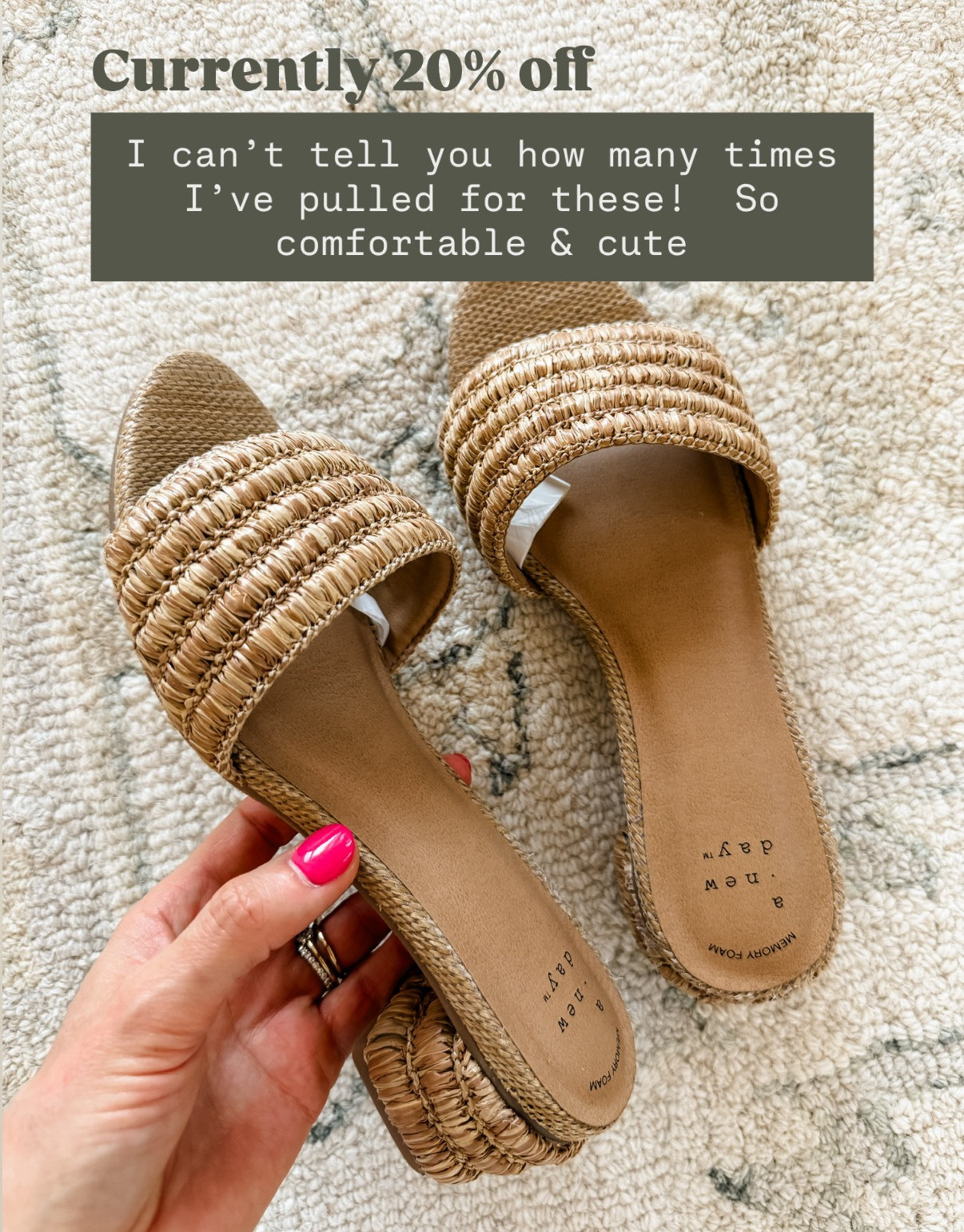 These raffia heels have truly been my go-to shoe this spring! They go with everything, and they give just a little height! On sale now!

Loverly Grey, heels, raffia shoes, raffia sandals, Target sale 

 #LTKSeasonal #LTKSaleAlert