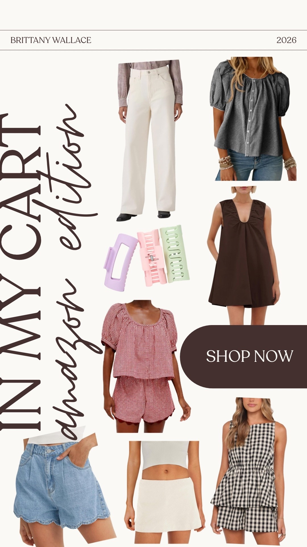 Sneak peek into my Amazon cart 🤭 I want it all!! 😍 gingham set, denim shorts, puff sleeve blouse, dresses, skorts, hair clip, fashion, style, spring and summer outfits

#LTKgrwm #LTKootd #LTKBeauty