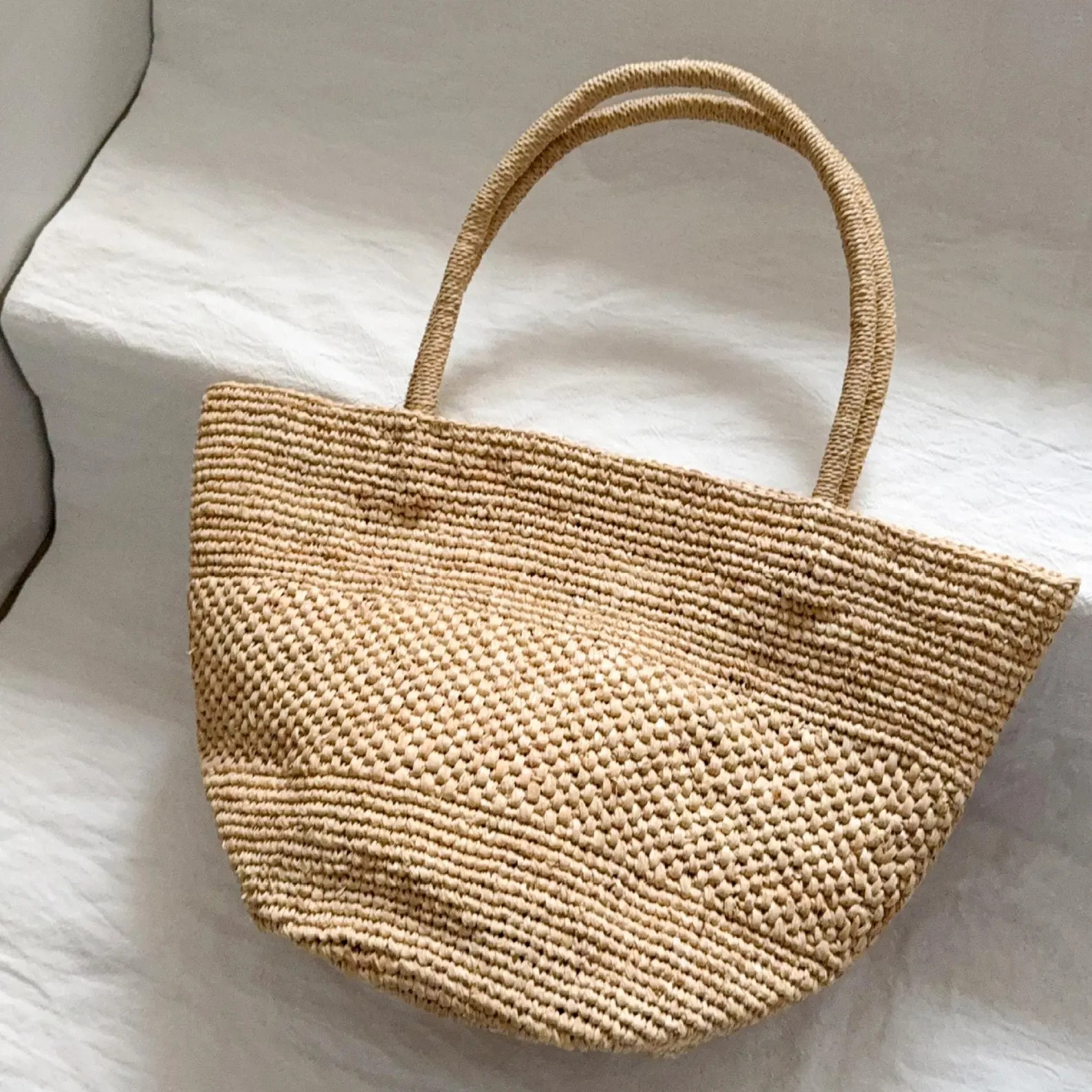 Women's Raffia Tote Bag, Woven Straw Handbag, Summer Beach Shoulder Bag, Handmade Vacation Bag | Etsy (Global)