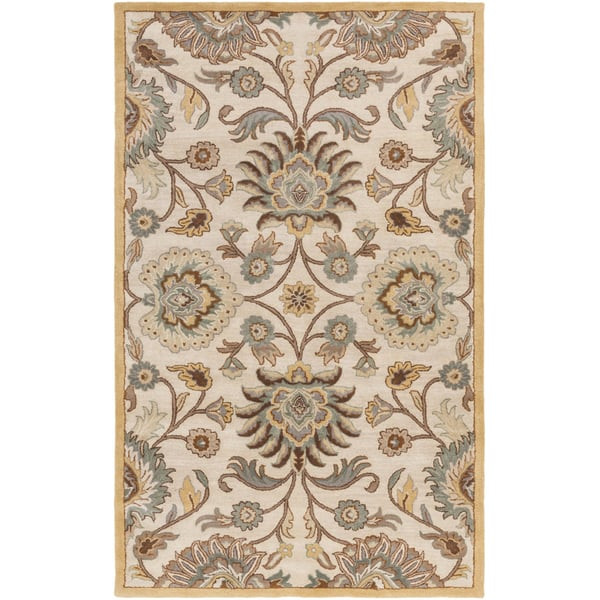 Caesar CAE-1012 Medium Grey/Beige/Camel Wool Hand-Tufted Area Rug | Rugs Direct