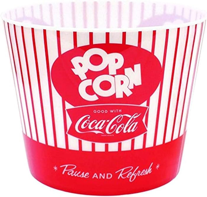 Tablecraft Coca-Cola Popcorn/Snack Bucket"Pause & Refresh" (CC400), Red | Amazon (US)