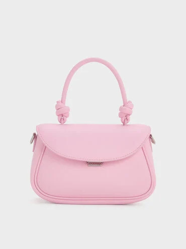 Sammie Knotted-Handle Front-Flap Bag
    
         - Bubble Gum Pink | Charles & Keith US