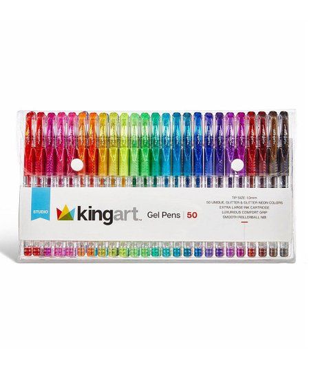 KINGART™ 50-Pc. Assorted Soft Grip Gel Pen Set | Zulily