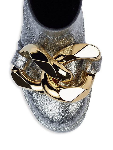 Chain Glitter Rubber Ankle Boots | Saks Fifth Avenue