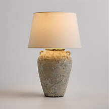 Pompeii Warm White Small Ceramic Table Lamp | Crate & Barrel | Crate & Barrel