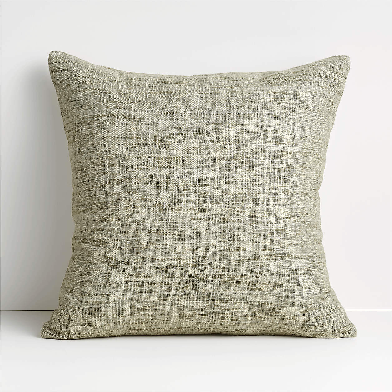 Dark Grey 20"x20" Square Cotton Sari Silk Decorative Throw Pillow Cover + Reviews | Crate & Barre... | Crate & Barrel