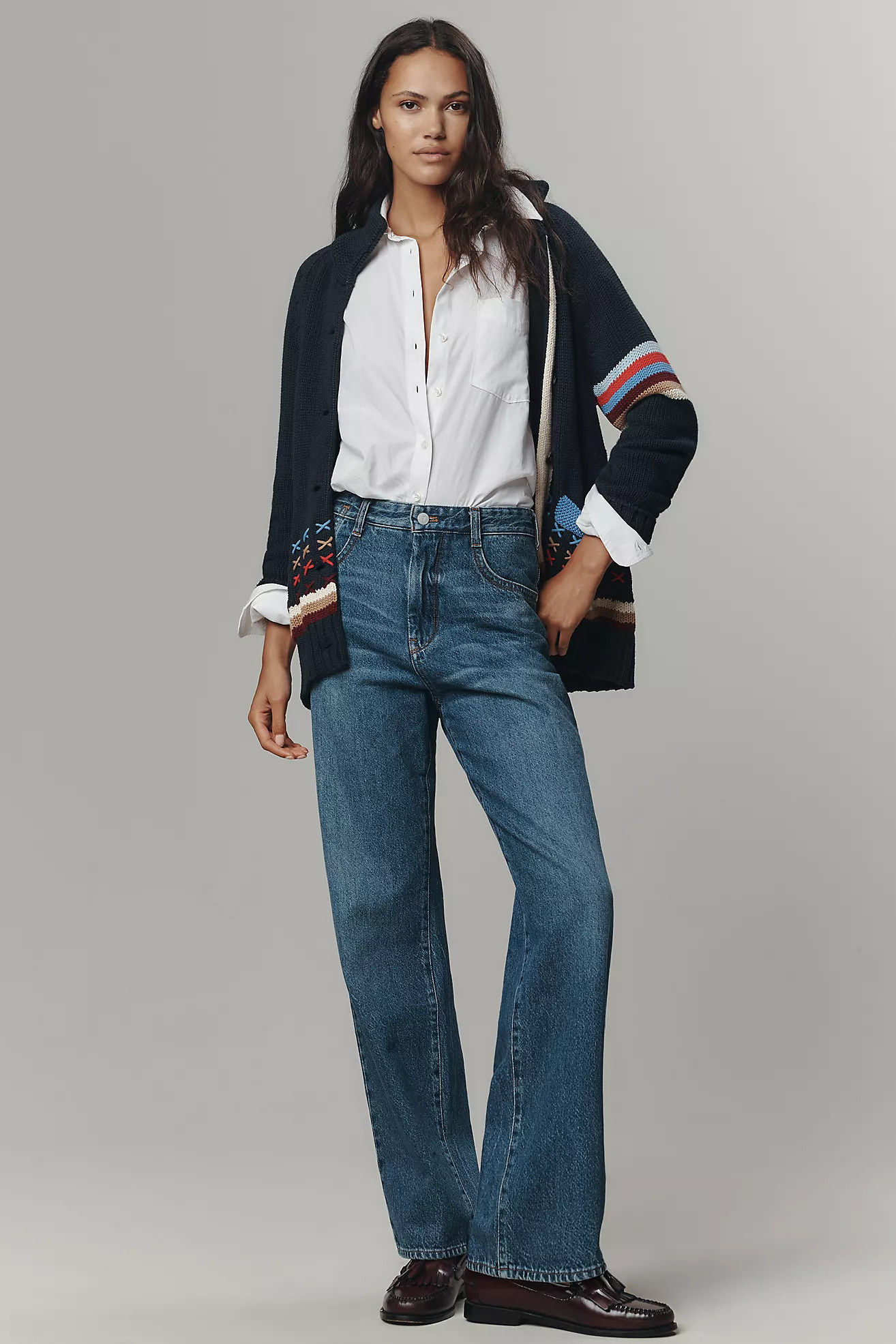 The Mila Mid-Rise Straight-Leg Jeans by Pilcro | Anthropologie (US)