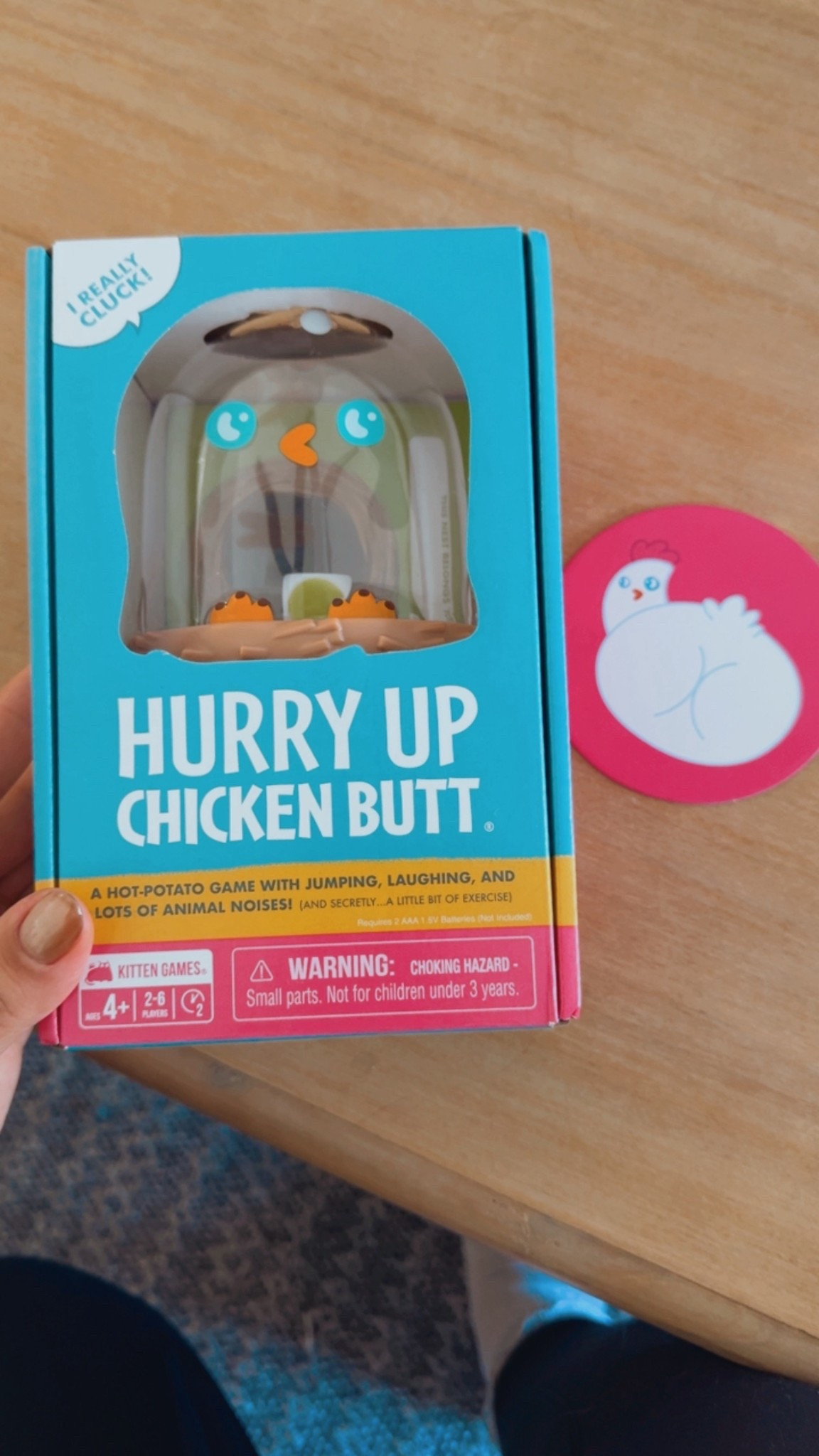 Hurry up Chicken Butt! 

Toddler Games
Kids games
Game night
Chicken 
Chicken butt
Christmas 
Gift ideas 
Gift guide 

#LTKHoliday #LTKGiftGuide #LTKKids