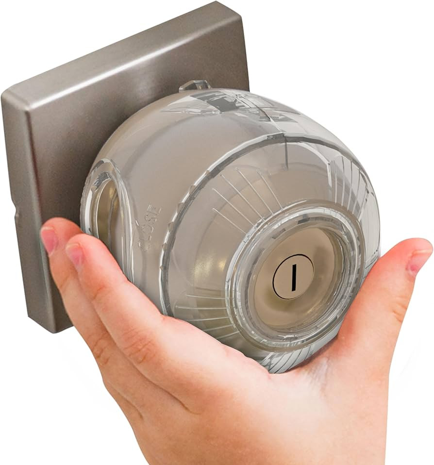 Child Safety Door Knob Cover (4 Pack) Hard-to-Remove Dual-Lock Door Handle Covers for Kids - Reus... | Amazon (US)