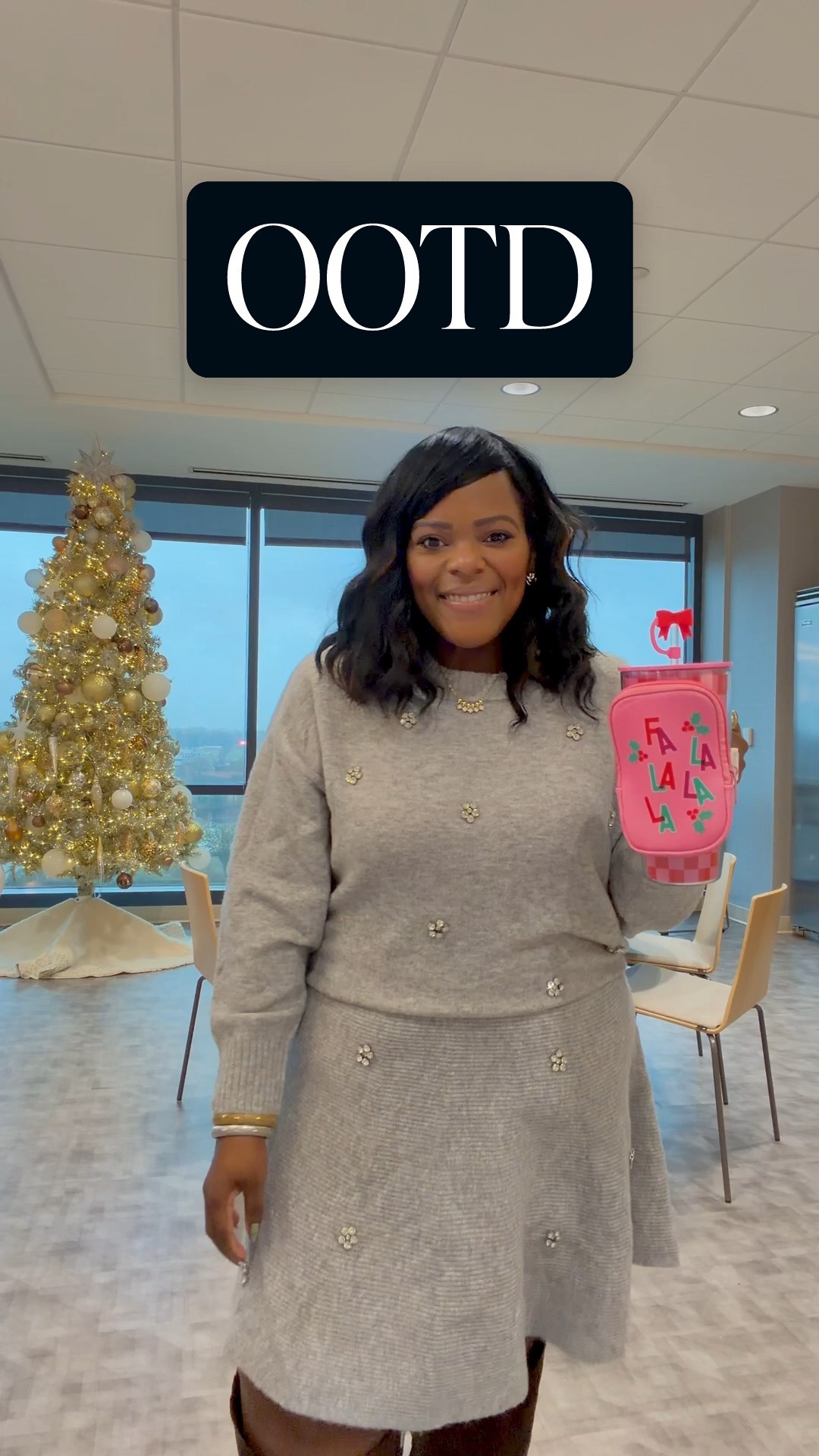 Love this set from Walmart! The perfect amount of sparkle for Christmas but can also be worn during Winter! ❄️ Wearing a large in top and xl in skirt. 

#LTKgrwm #LTKHoliday #LTKootd