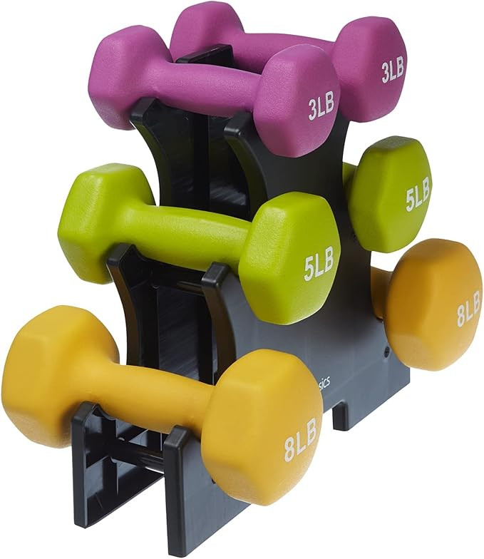 Amazon Basics Neoprene Coated Dumbbell Hand Weight Set | Amazon (US)