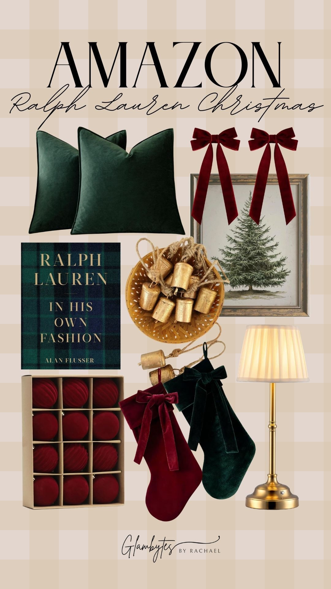Cozy Ralph Lauren Christmas vibes from Amazon ♥️🎄 So timeless and elevated for the season!

Ralph Lauren Christmas, Amazon holiday decor, classic Christmas decor, green velvet pillows, gold bells, red velvet bows, traditional Christmas aesthetic, elevated holiday home, cozy Christmas style, Amazon home finds, Christmas stockings, holiday ornaments, neutral holiday decor

#LTKHome #LTKHoliday #LTKFindsUnder50