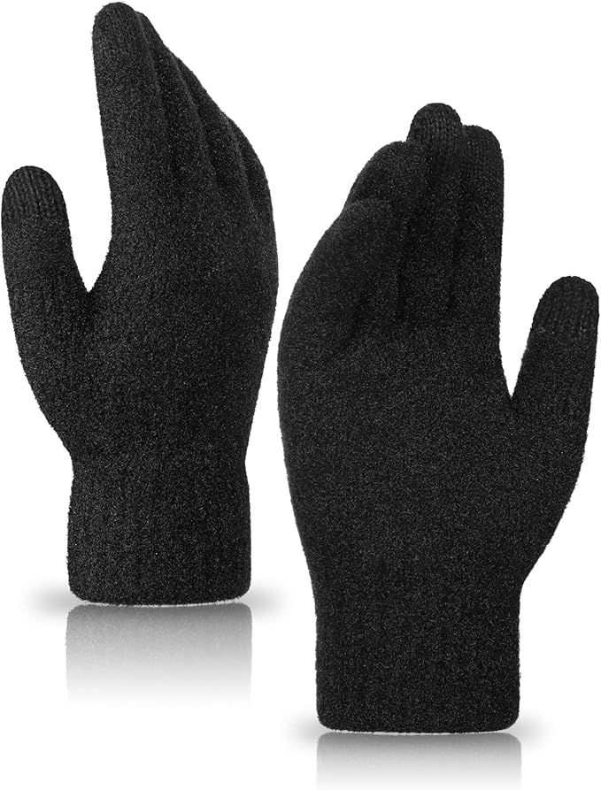 Achiou Winter Touchscreen Gloves Knit Warm Thick Thermal Soft Comfortable Wool Lining Elastic Cuf... | Amazon (US)