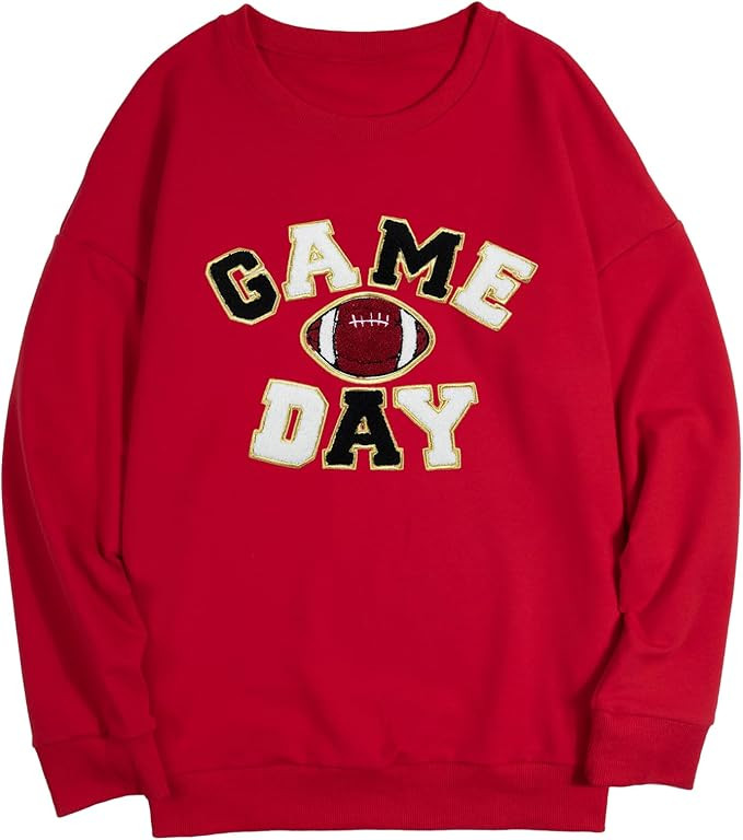 FLOYU Women Sunday Funday Sweatshirt Cute Football Graphic Pullover Game Day Weekend Tops Casual ... | Amazon (US)