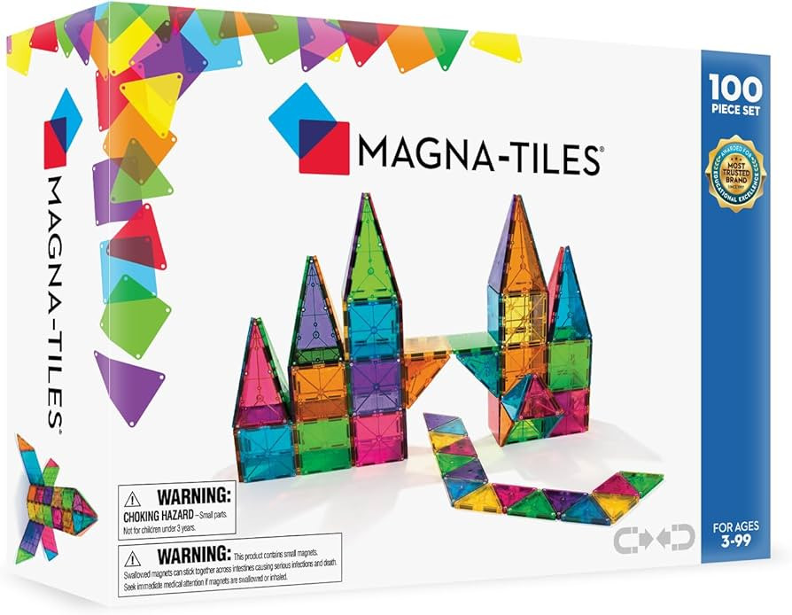 MAGNA-TILES Classic 100-Piece Magnetic Construction Set, The ORIGINAL Magnetic Building Brand | Amazon (US)