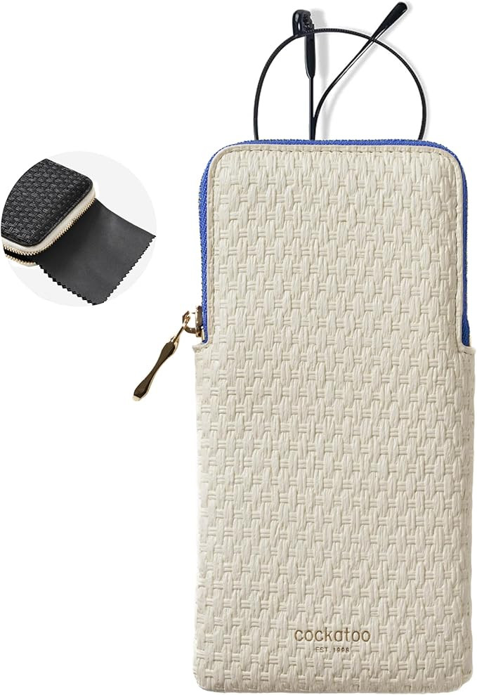 Cockatoo Portable Glasses Case, Drop-Resistant Eyewear Storage Pouch, Slim Soft Case for Sunglass... | Amazon (US)