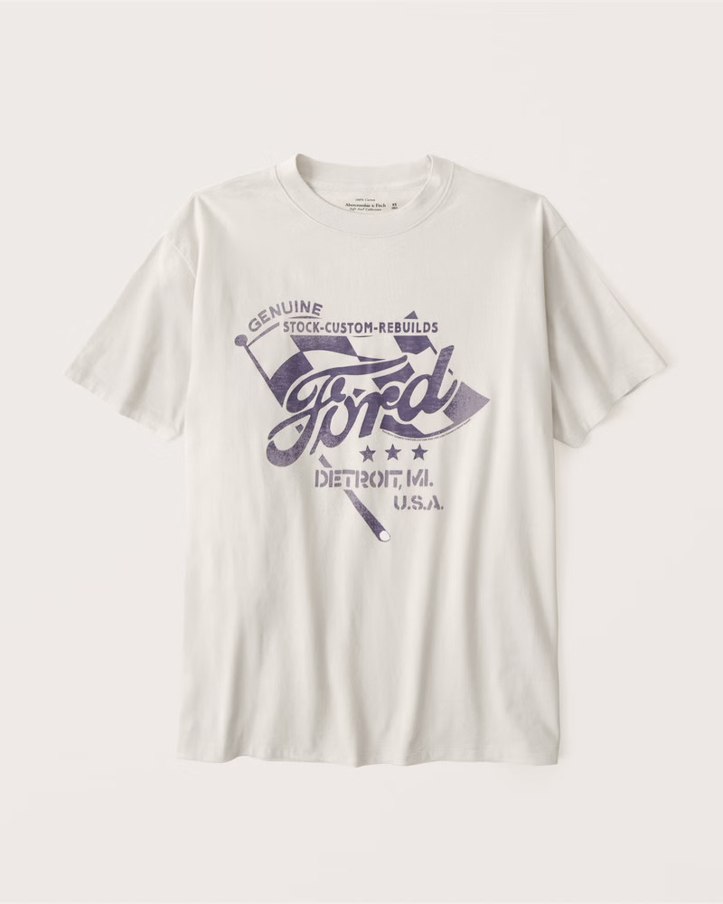 Women's Boyfriend Ford Graphic Tee | Women's Tops | Abercrombie.com | Abercrombie & Fitch (US)