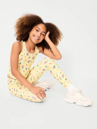 High-Waisted PowerSoft 7/8-Length Leggings for Girls | Old Navy (CA)
