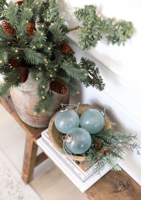 I LOVE the vintage look these hand blown glass ornaments give to my styling. Also, popping a small branch in the bowl helps to create a casual, gathered effect 🌿🎄#christmasdecor #naturalchristmas #christmasdecorating #holidaydecor #homedecor #ltkholiday

#LTKHoliday #LTKstyletip #LTKhome