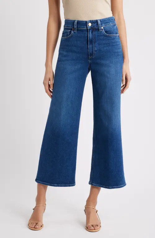 PAIGE Anessa High Waist Wide Leg Jeans in Aerial at Nordstrom, Size 26 | Nordstrom