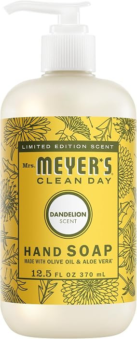 Mrs. MEYER'S CLEAN DAY Liquid Hand Soap, Dandelion Scent, 12.5 Ounce Bottle | Amazon (US)