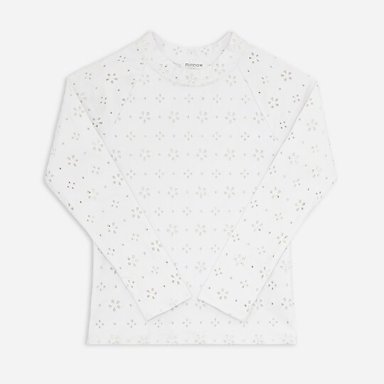 Kids' minnow™ eyelet rash guard | J. Crew US
