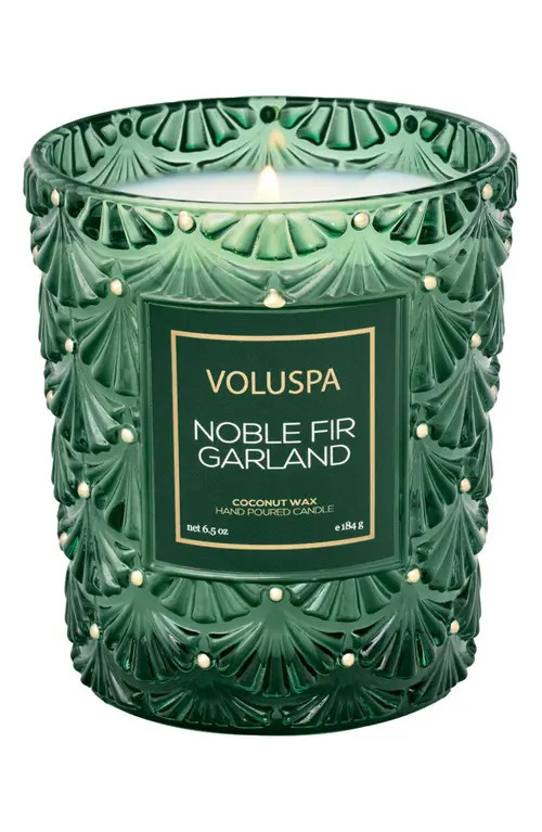 Voluspa Noble Fir Garland Classic Candle in Green at Nordstrom, Size 6.5 Oz | Nordstrom