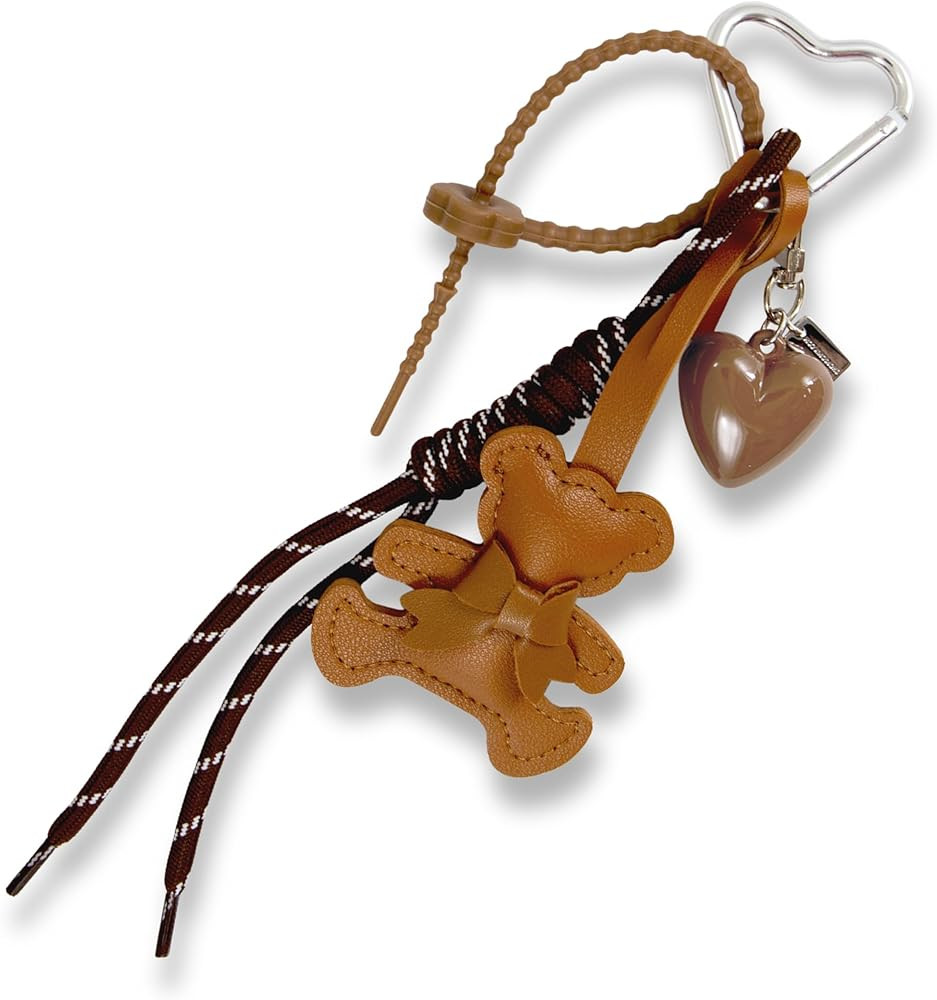 Sonix Teddybear Tech Keychain Accessory - Cute Aesthetic Bag Charm Key Chain for Purses, Handbags... | Amazon (US)