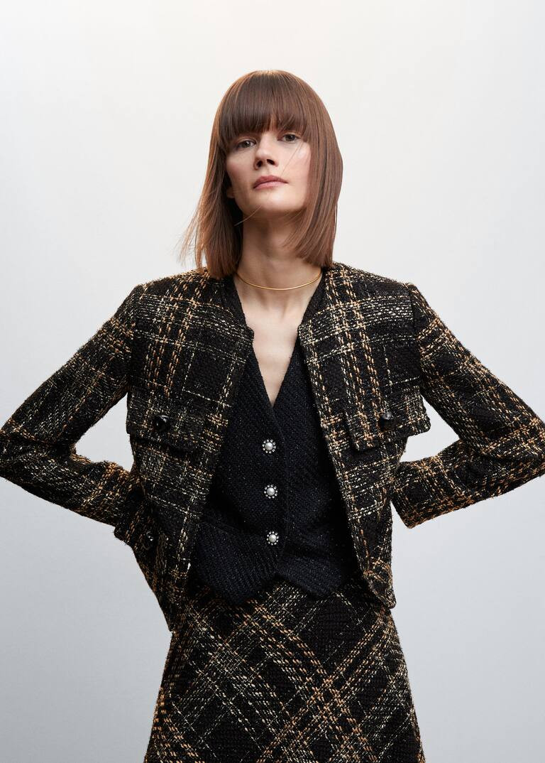 Pocket tweed jacket -  Women | Mango USA | MANGO (US)