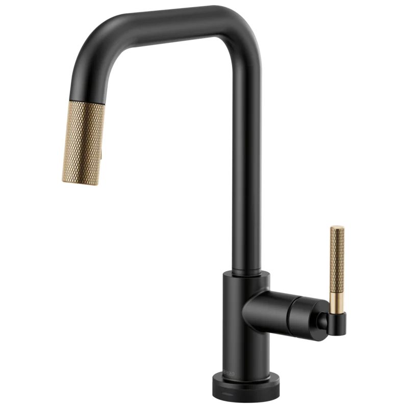 Litze® SmartTouch® Pull-Down Faucet with Square Spout and Knurled Handle | Wayfair North America