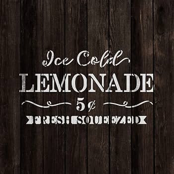 Ice Cold Lemonade Stencil - Create Joyful Decorations for Sunny Days | Amazon (US)