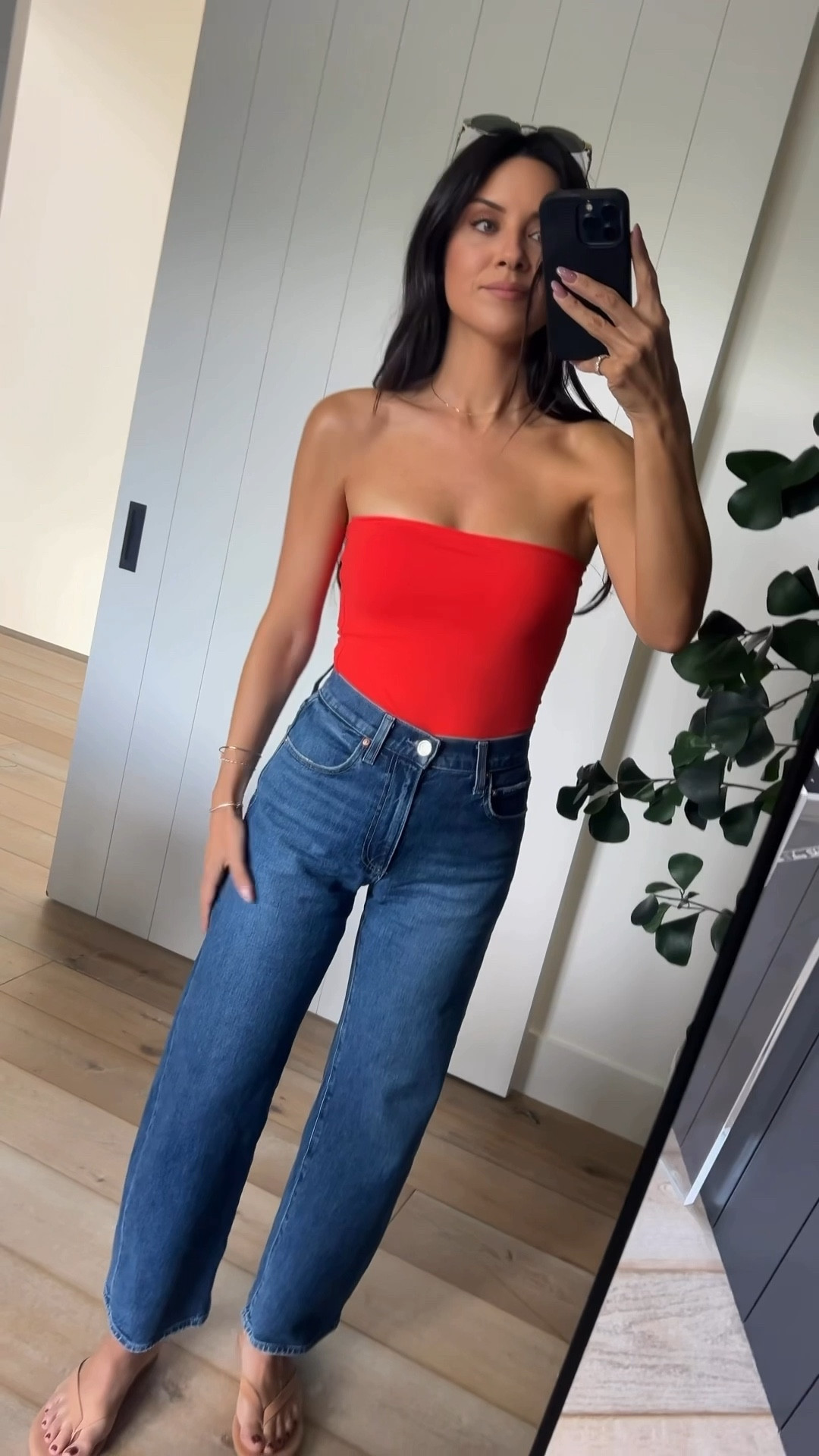 Obsessed with these jeans! If you’re in between sizes, I  suggest going one size down. I’m wearing a 24 

#LTKootd #LTKmomlife