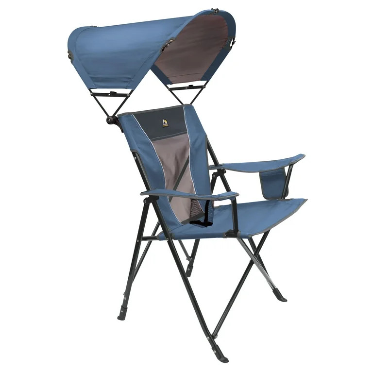GCI Outdoor SunShade Comfort Pro Portable Folding Canopy Chair, Lichen Blue | Walmart (US)