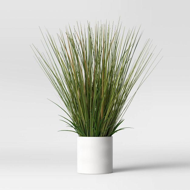25&#34; x 15&#34; Artificial Onion Grass Arrangement in Ceramic Pot - Project 62&#8482; | Target