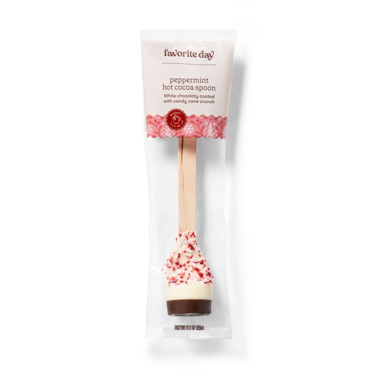 Holiday White Chocolaty Coated with Peppermint Hot Cocoa Spoon - 0.8oz - Favorite Day™ | Target