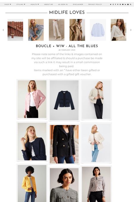The best boucle jackets on the high street http://ow.ly/ZHVe50N5EZy #springjacket #boucle #fashion #style #mymidlifefashion #outfitpost #timeless #effortless #keepitsimple #over40style #over40fashion #styleover40 #fashionover40 #springstyle #springfashion #midlifefashion #midlifestyle #highstreetfashion #highstreetstyle 

#LTKSeasonal #LTKeurope #LTKstyletip