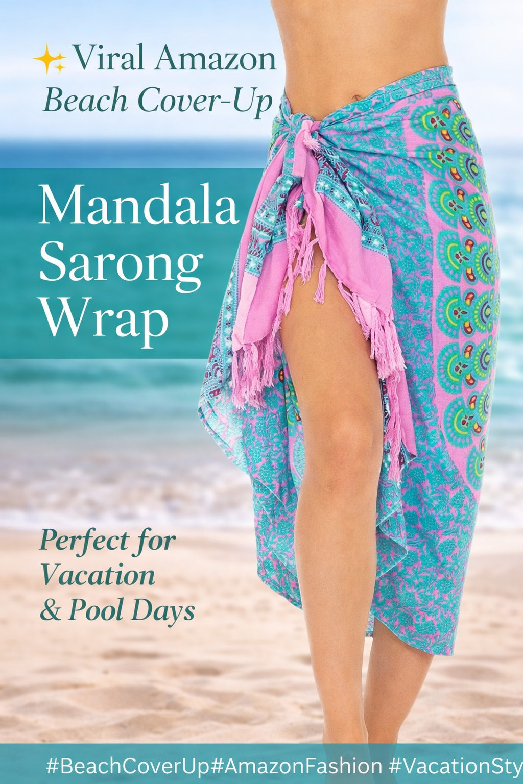 This colorful mandala sarong wrap is the perfect beach cover up for vacation. The SHU-SHI sarong ties easily at the waist and works as a swimsuit cover up, beach skirt, or poolside wrap. Lightweight, flattering, and perfect for tropical vacations or summer beach days.

#AmazonBeachwear #SarongWrap #BeachCoverUp #VacationOutfit #ResortWear #AmazonFashionFinds #SummerStyle #PoolsideStyle #BeachOutfit 

 #LTKSpringSale #LTKSwim #LTKTravel