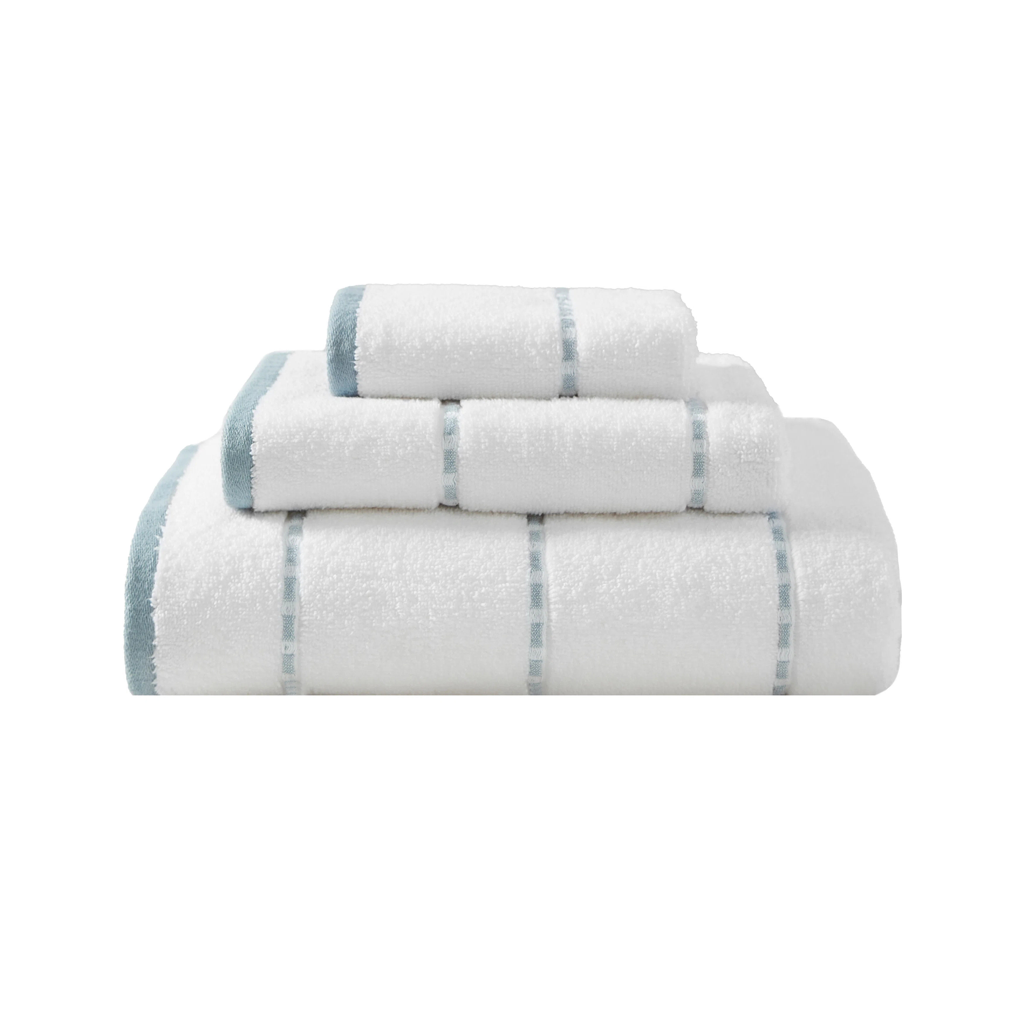 Tommy Bahama Ridley Solid Cotton Blue 3 Piece Towel Set | Wayfair North America