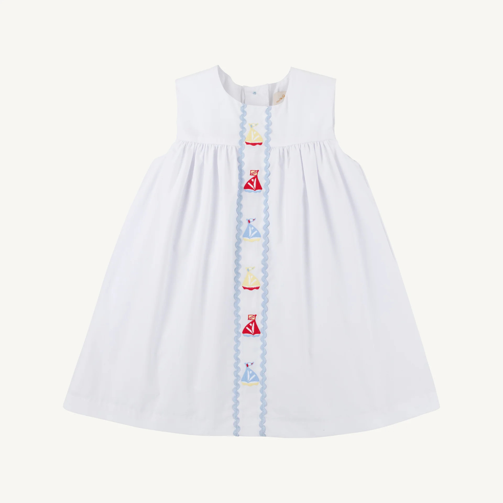 Sleeveless Tabitha's Teachers Pet Dress - Worth Avenue White with Sail | The Beaufort Bonnet Company