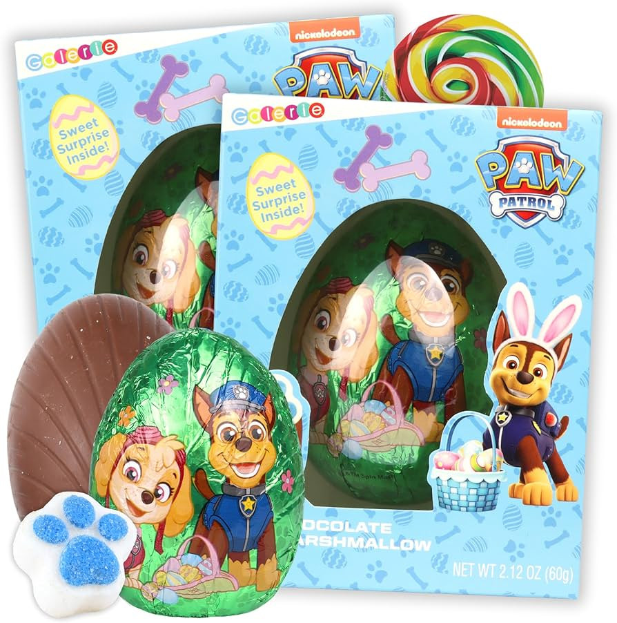 Paw Patrol Chocolate Egg with Marshmallow Treat Inside, Easter Basket Filler and Themed Party Fav... | Amazon (US)