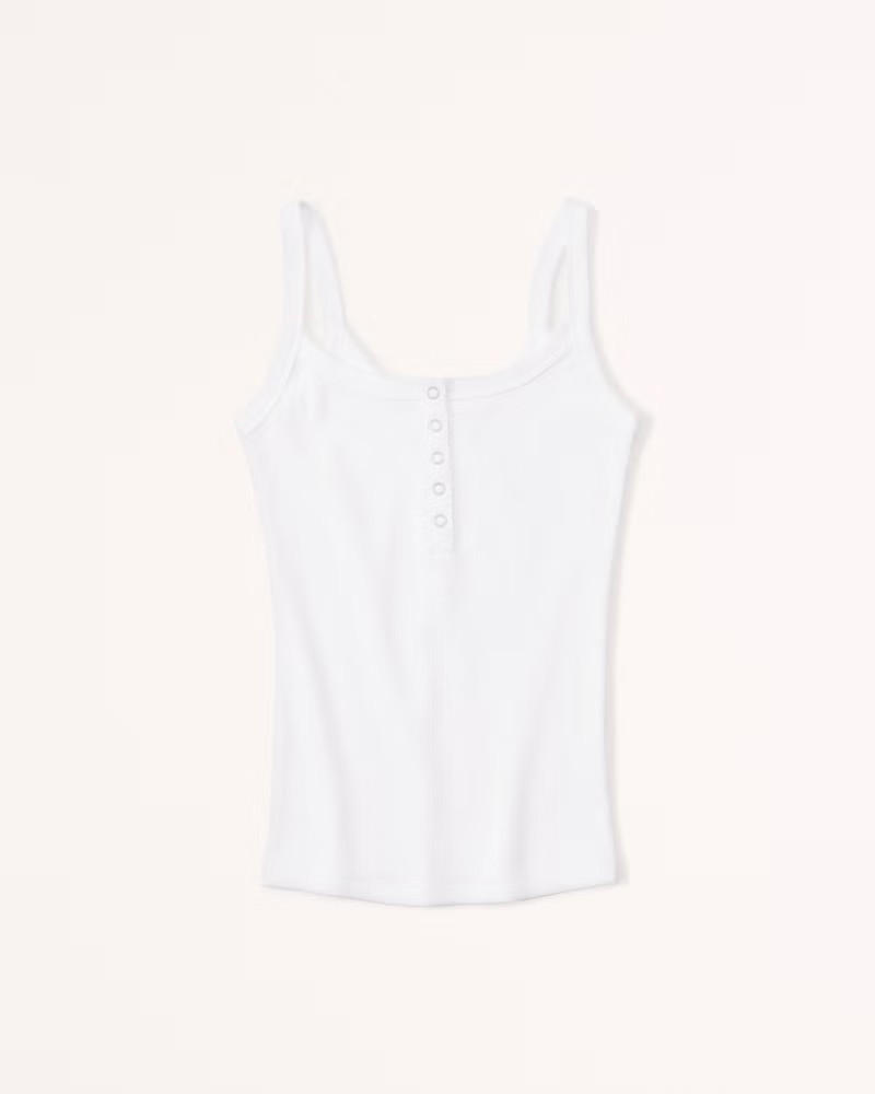 Essential Rib Tuckable Henley Tank | Abercrombie & Fitch (US)