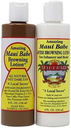 Maui Babe Tanning Lotion Set! Includes Browning Lotion 8 Oz And After Browning Lotion 8 Oz! Infused  | Amazon (US)