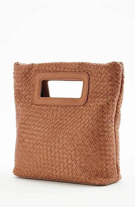 Woven Leather Foldover Cross-Body Bag | J. Jill