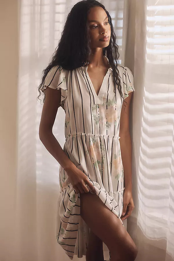 Ruffle-Sleeve Dress | Anthropologie (US)