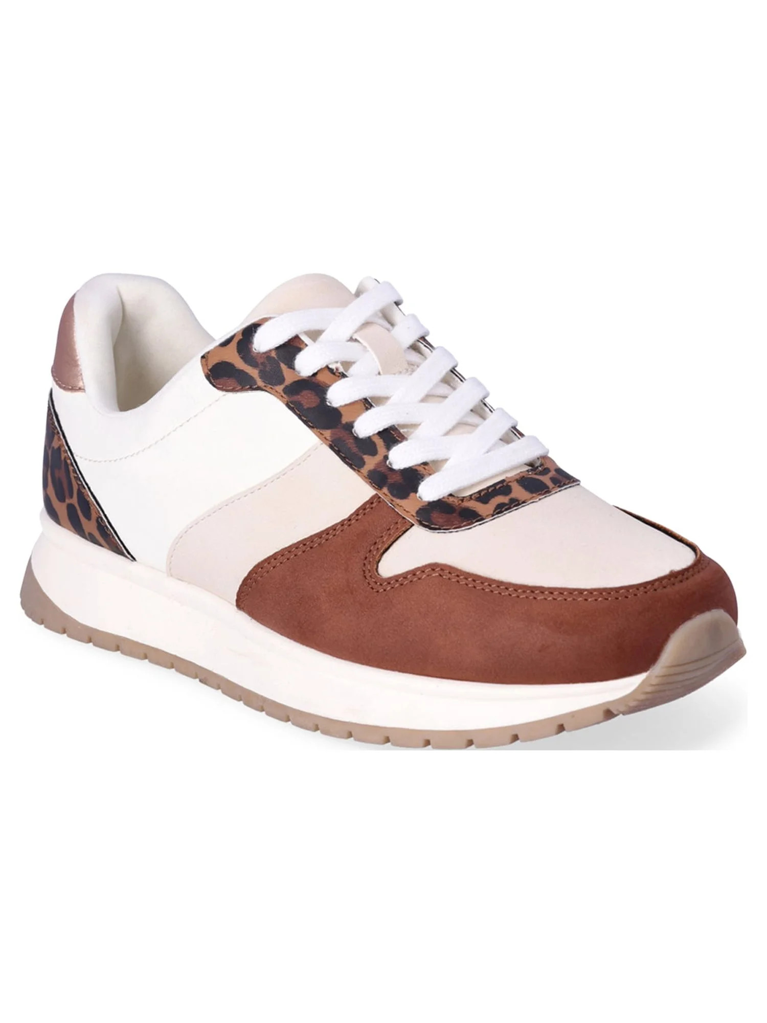 Time and Tru Women's Chunky Jogger Lace up Casual Sneakers, Wide Width Available | Walmart (US)