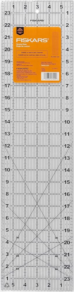 Fiskars Sewing Ruler (6"x 24") - Sewing and Quilting Ruler with Gridlines - Arts and Craft Suppli... | Amazon (US)
