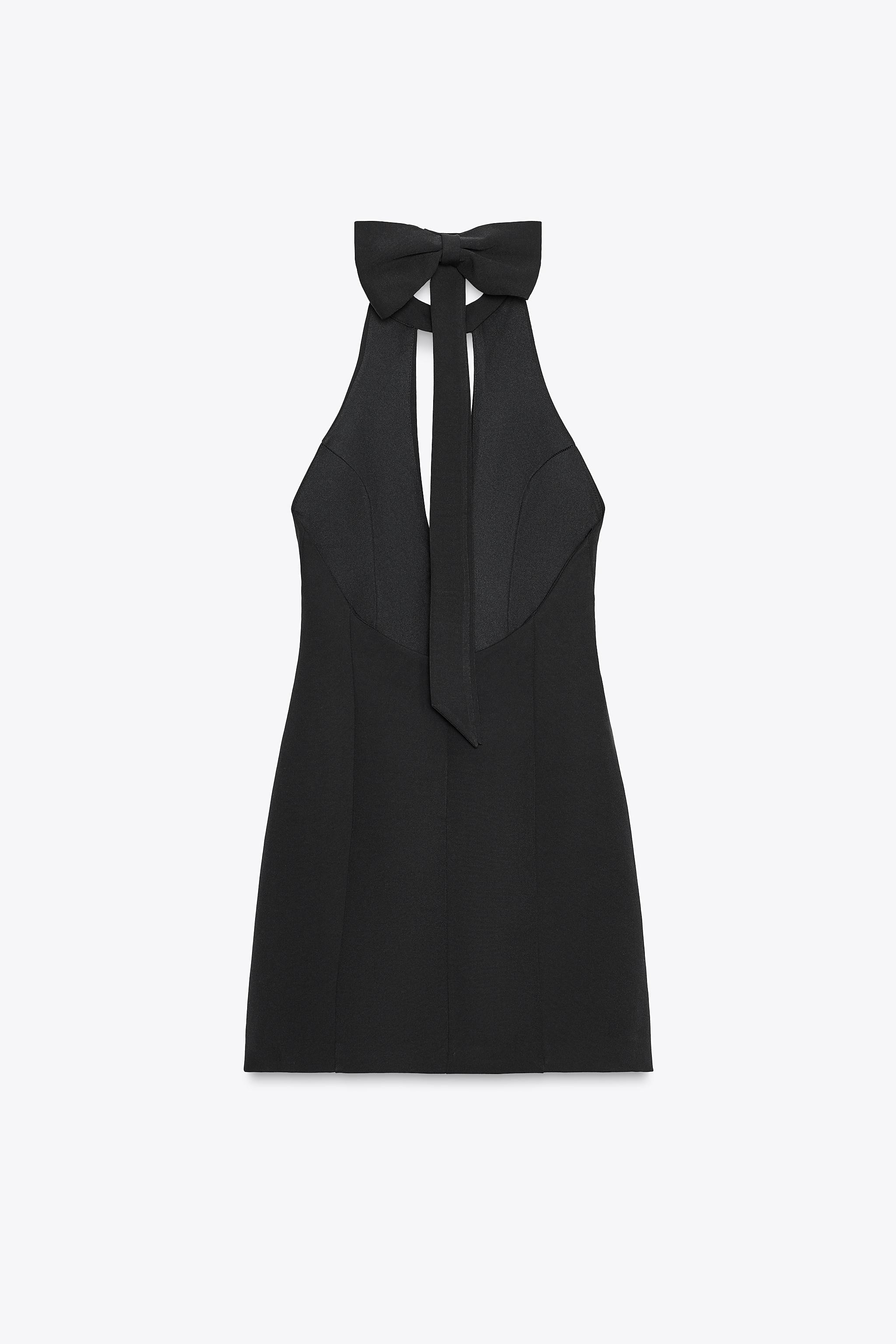 HALTER BOW MINI DRESS | Zara US